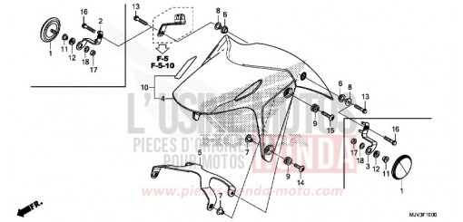 PARAFANGO ANTERIORE CBR500RAF di 2015